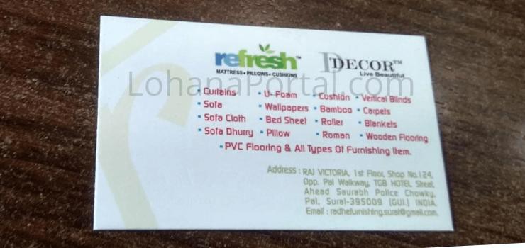 Radhe Furnishing Visiting Card-2